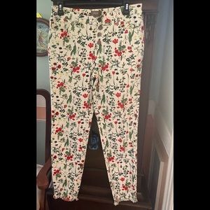 Motto Button Flower Jeans; pull on: sz 10